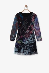Desigual 3D effect floral Tytön Mekko | CDVAO1486