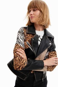 Desigual Animal print biker Naisten Takki | GWAZC6328