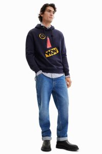 Desigual Arty face hoodie Miesten Puserot | XRPTE1582