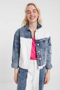 Desigual Bicolour patch jean Naisten Takki | DSHIL4103