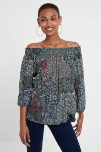Desigual Boho flounced blouse Naisten Topit | NFZIS7652