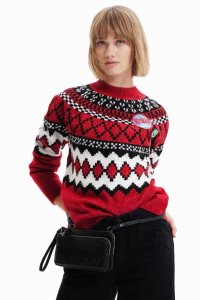 Desigual Border jumper Naisten Neulepuserot | VAXGJ6405