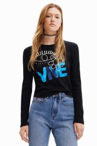 Desigual Cropped Vive Naisten T Paidat | FGONU1879