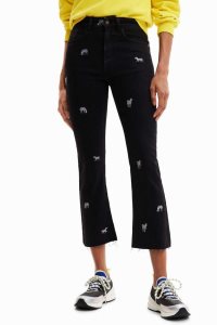 Desigual Cropped flared Naisten Farkut | DZRUL6592