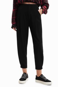 Desigual Cropped slouchy trousers Naisten Leggingsit | LNBOV1043