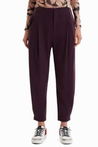 Desigual Cropped slouchy trousers Naisten Leggingsit | NTIMO9617