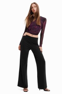 Desigual Cut-out chain trousers Naisten Leggingsit | RPXWB5194