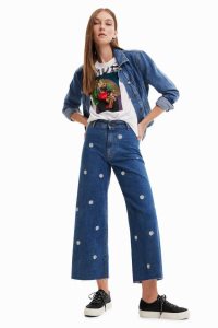 Desigual Daisy denim culottes Naisten Farkut | KGVPL7039