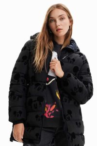 Desigual Disney's Mickey Mouse padded coat Naisten Puffer Takki | NLQCF1529