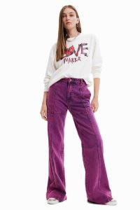 Desigual Embroidered message sweatshirt Naisten Neulepuserot | BGNDY5032