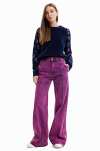 Desigual Floral fur-effect pullover Naisten Neulepuserot | LMSVQ7506