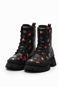 Desigual Floral lace-up Naisten Saappaat | IOFEX7510