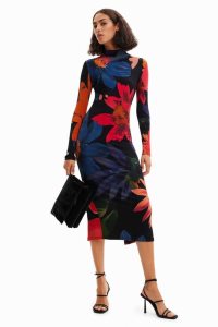 Desigual Floral midi Naisten Haalari | KZMXF1489