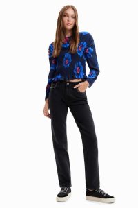 Desigual Floral ruched blouse Naisten Topit | JRNKD4176