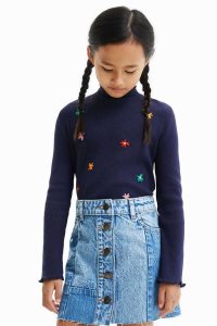 Desigual Flower embroidery Tytön T Paidat | ICKGE6941