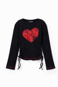 Desigual Gathered heart Tytön T Paidat | ANUZT3418