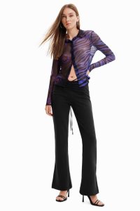Desigual Gathered trousers with ties Naisten Leggingsit | WSJOV6751