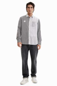 Desigual Half-and-half striped Miesten Paidat | RZFSN6293