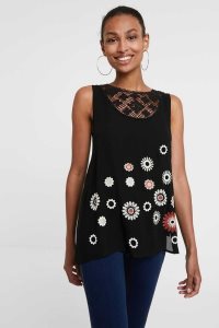 Desigual Hihattomat asymmetric blouse Naisten Topit | CUXRM1205