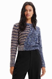 Desigual Hybridi chunky knit pullover Naisten Neulepuserot | JWDMS3092