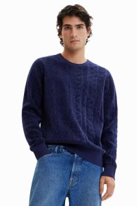 Desigual Jacquard motif pullover Miesten Puserot | NJXGL7841