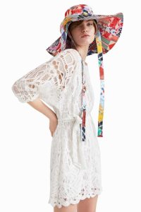 Desigual Johnson Hartig crochet-style Naisten Haalari | RQNDI8017