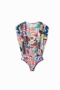 Desigual Johnson Hartig patchwork bodysuit Naisten Topit | HSFEP0713