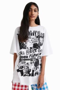 Desigual Johnson Hartig unisex oversize Naisten T Paidat | LQOFA5814