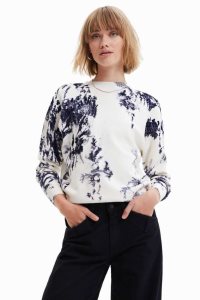 Desigual Leaf print jumper Naisten Neulepuserot | SJEPA2196