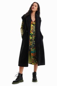 Desigual Long fleece gilet Naisten Takki | UPWNJ1429