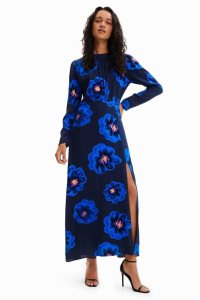 Desigual Long floral slit Naisten Haalari | PAUOH0593