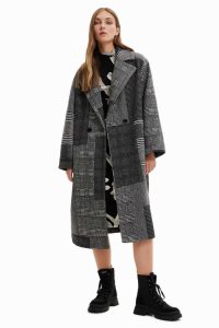 Desigual Long patchwork wool Naisten Takki | DVQMI7065