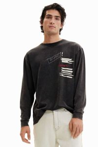 Desigual Long-sleeve oversize Miesten Pikeepaita | BNEQW0241