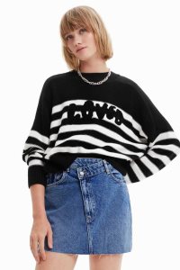 Desigual Loose-fit striped jumper Naisten Neulepuserot | NTMPC7918