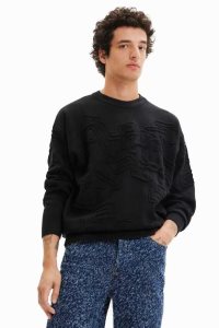 Desigual Loose towelling-effect jumper Miesten Puserot | HTNRZ4256