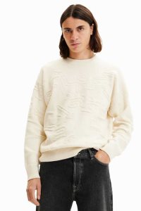 Desigual Loose towelling-effect jumper Miesten Puserot | WDUJM0864