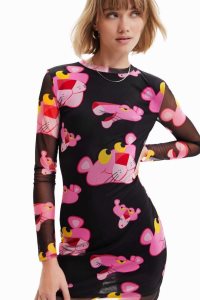 Desigual Lyhyt Pink Panther Naisten Haalari | DEQVU9754