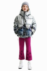 Desigual Lyhyt padded metallic Tytön Takit | VXJAZ0152