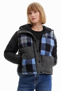 Desigual Lyhyt padded patchwork Naisten Takki | EHMXV3480