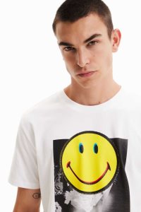 Desigual Lyhyt-sleeve Smiley Miesten Pikeepaita | BXIQU0859