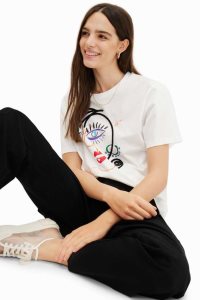 Desigual Lyhyt-sleeve face Naisten T Paidat | QTNAC5632