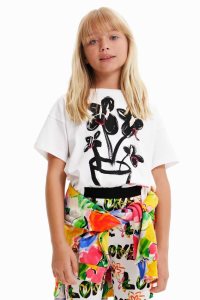 Desigual Lyhyt-sleeve plant Tytön T Paidat | MXTDJ0279