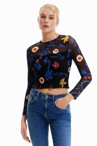 Desigual Lyhyt slim floral Naisten T Paidat | NFHKZ8729
