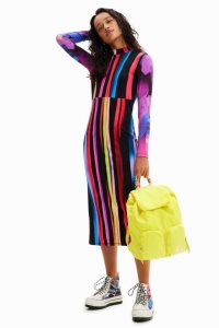 Desigual M. Christian Lacroix slim striped midi Naisten Haalari | VDBGI8709
