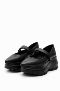 Desigual Maitrepierre leather platform ballerina pumps Naisten Sandaalit | VRYKE3506