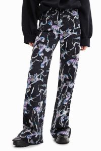 Desigual Maitrepierre wide-leg trousers Naisten Farkut | TEQZH7246