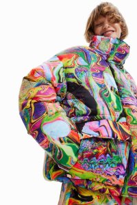 Desigual Maria Escote oversize padded Naisten Puffer Takki | VIZMA2510