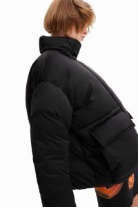 Desigual Maria Escote oversize padded Naisten Puffer Takki | ZGAFL9854