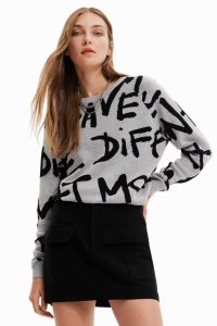 Desigual Messages pullover Naisten Neulepuserot | SKMGY2178