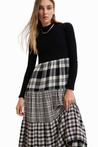 Desigual Midi with plaid skirt Naisten Haalari | ESARD6932